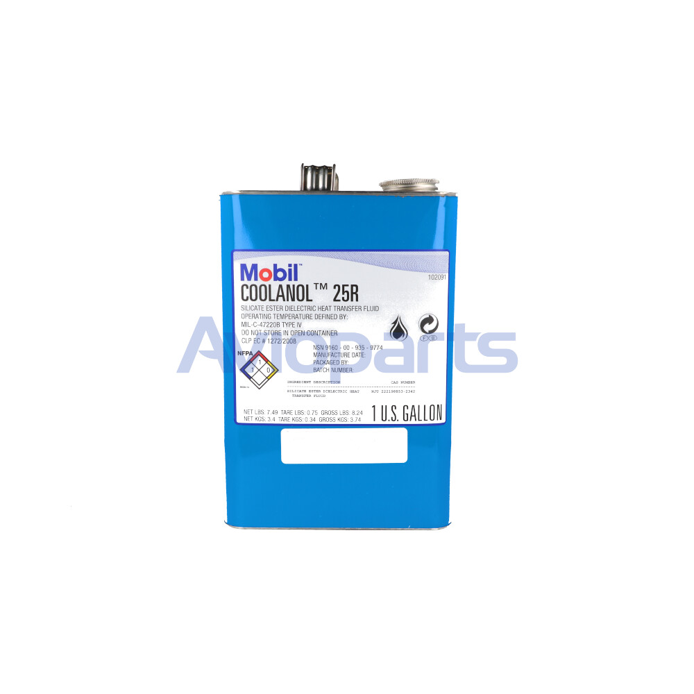 108245 - COOLANOL 25R , MOBIL DIELECTRIC HEAT TRANSFER FLUID, CAN 1 GAL // MIL-C-47220B TY IV